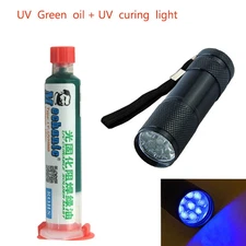UV Soldering 10cc Green Paste Flux Solder Mask BGA PCB Paint Prevent Corrosive