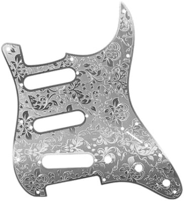 SSS Guitar Steel Engraved Flowers Pickguard Scratch Plate Fit Stratocaster Strat