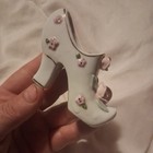 Vintage Miniature Porcelain Ceramic Woman’s Shoe Pink Rose Floral Decor Japan — photo 7