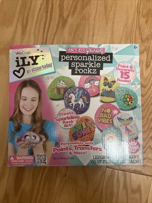 We Cool Activity Kings iLY Do-it-Yourself Personalized Sparkle Rockz Go Shine 6+