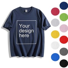 100 Cotton Unisex Tee Custom T-Shirt Personalized Print Tshirt for Men Women