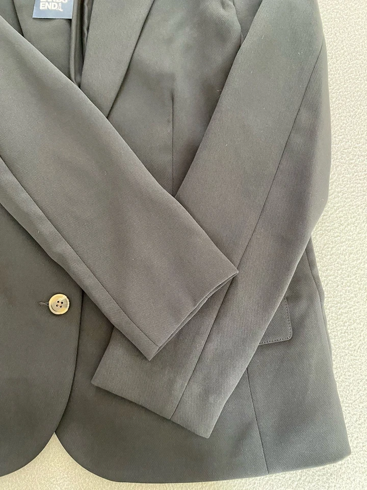 LANDS END BLAZER SZ 12 BLACK SMART AUTUMN LADIES WOMENS JACKET - Image 3 of 4