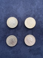One Pound Coins Bridges x 4. 2004-07. Old £1 Round. Circulated As Shown