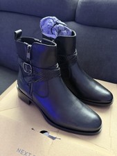 Oloron Smart Buckle  Leather Ankle Boots Moda In Pelle New In Box Size Uk 6.5