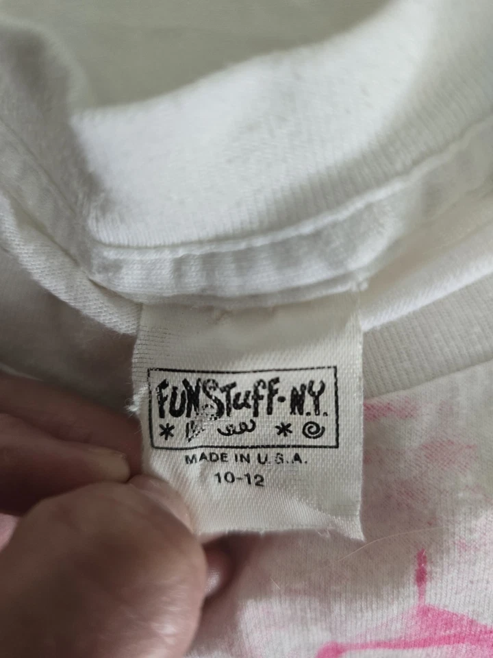 Camiseta Vintage Principios Años 90 Disney Sirenita Niñas 10/12 Fondo Rosa Foto 4 de 4