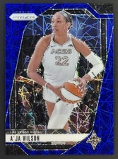 2024 WNBA Prizm A’Ja Wilson Blue Velocity Prizm Card #86