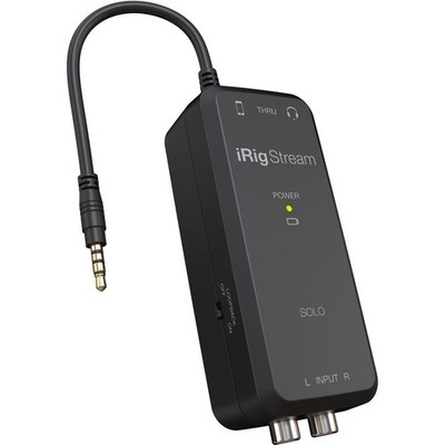 IK Multimedia iRig Stream Solo Ultracompact 3x1 TRRS Audio Interface for Smartph