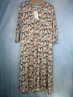 NEU David Nieper weiches Jerseykleid mit Blumenmuster Tuscan Rose UK 18 Made in Englan