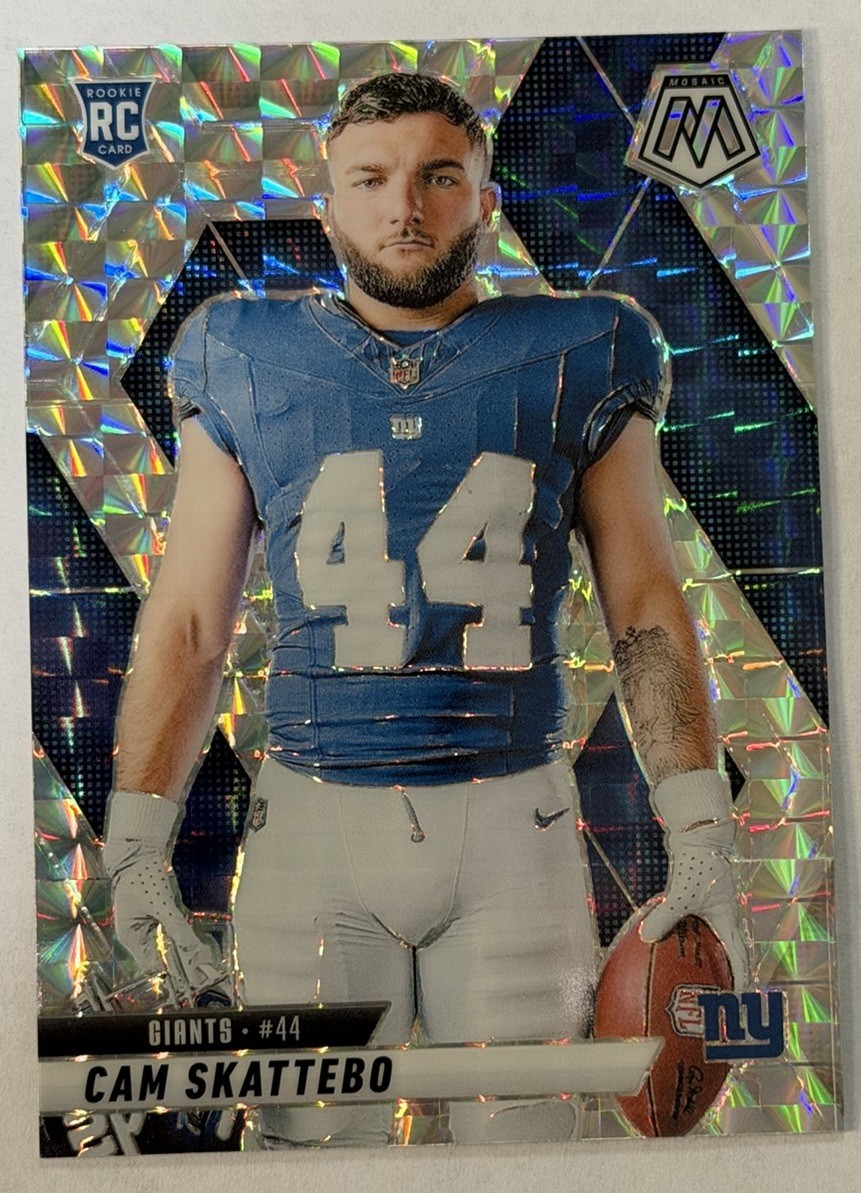 Cam Skattebo 2025 Panini Mosaic Silver Prizm RC B #271 New York Giants
