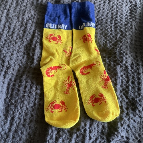 Odd Sox Old Bay Crab Lobster Shrimp Novelty Crazy Socks Gift Mens Size 6-12 Crew