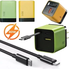 3-In-1 GaN Charger Scalable 80w Max Fast Charger Module With Type C & USB Ports