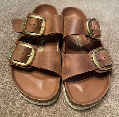 BIRKENSTOCK ARIZONA BIG BUCKLE OILED COGNAC 39 | eBay