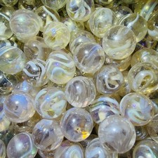 1lb Lot Pinky Marble Collection by Vintage Marbles 16mm 5/8" Pink White Swirls