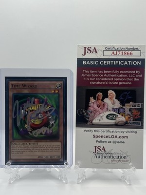 Wayne Grayson Signed Time Wizard LDK2-ENJ15 Yu-Gi-Oh! Card w/ JSA COA