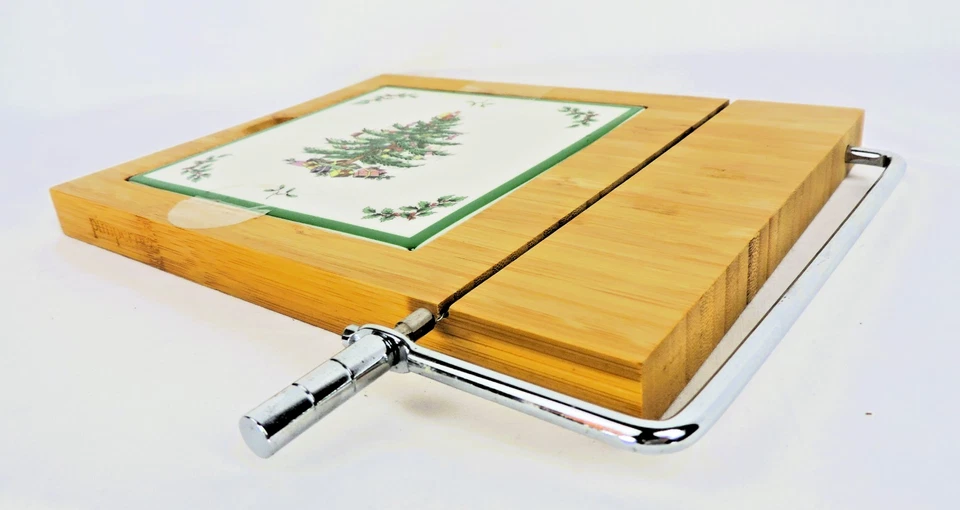 Tabla de cortar queso árbol de Navidad SPODE Pimpinela cortadora incorporada grano de madera Foto 3 de 4