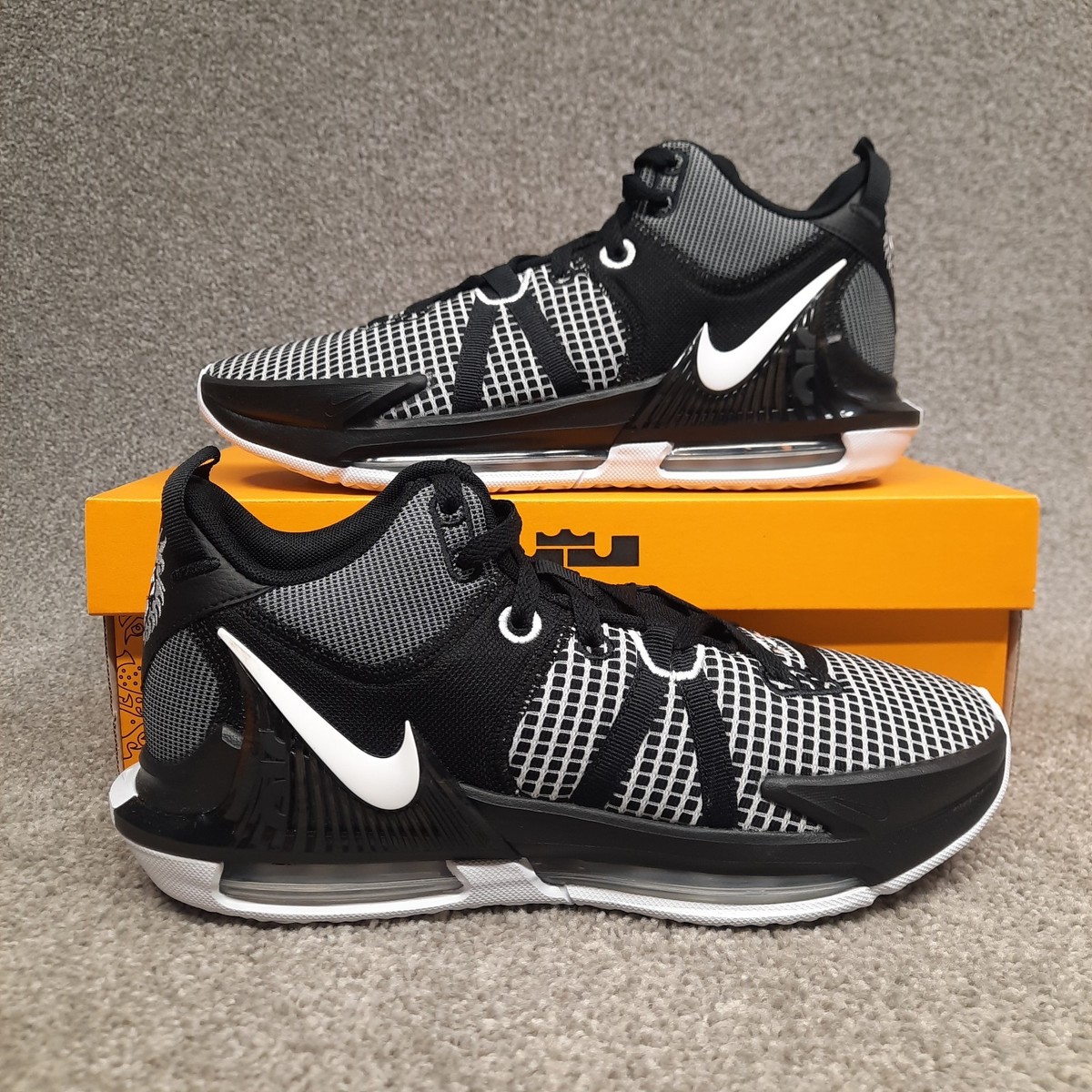 Nike Lebron Witness 7 TB Black White Basketball Shoes 