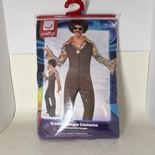 Smiffys Groovie Boogie Costume Mens 70s Disco Fancy Dress Halloween Adult Large