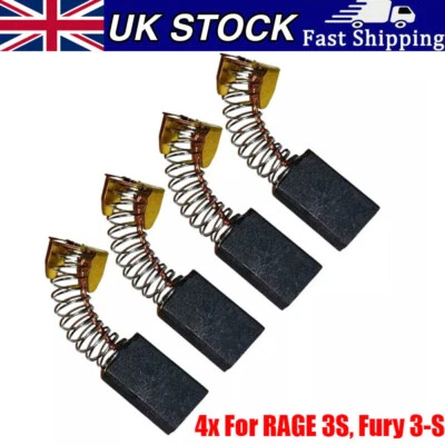 4x Carbon Brushes for Evolution RAGE 3S & Fury 3-S 210mm Mitre Saw 030-0254 UK