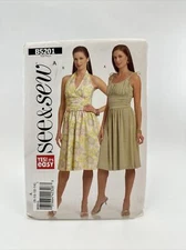 Butterick See & Sew Pattern B5201 Misses Dress Sizes 8-14 Uncut 2 Styles