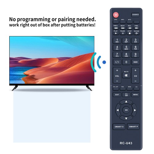New RC-U43 Remote Control For Memorex MLT3252 MLT5552 MLT4352 - Picture 6 of 7