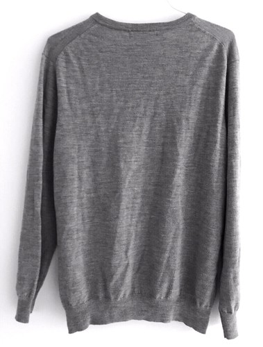 Harrison Davis Pullover Pulli Herren Gr. XXL grau Merinowolle Rippbündchen V-Ausschnitt - Bild 3 von 7