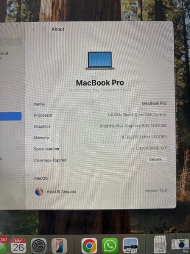 Macbook Pro 13 Inch 2020 Intel 8 GB RAM Great condition - Afbeelding 9 van 15