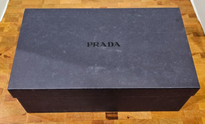 Prada Black Shoe Box with Dust Bags Tissue & Care Instructions | eBay