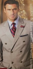 NAVY/Men 46R/NWT/Paul Fredrick 100 Wool TRAVEL BLAZER/DOUBLE-BREASTED Sportcoat
