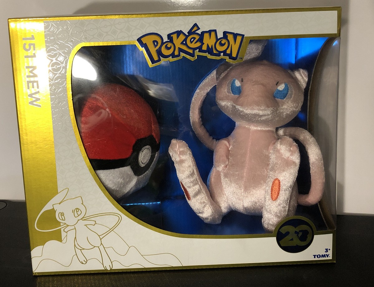 151 Mew Plushie & Stuffed Poké Ball Pokémon Box Rare Tomy 20th