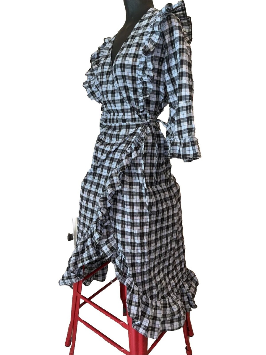 ganni charron dress blue DAISY DRESS / SPARKLING SKY main image 1