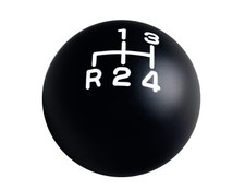 Aluminum 4 Speed Reverse Down Left Shift Knob Weighted 38-16 White Aluminum 4 Speed Reverse Down Left Shift Knob Weighted 38-16 White
