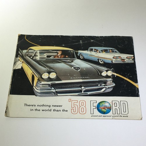 1958 Ford Thunderbird & Skyliner Wagon Series V8 Engine Car Catalog