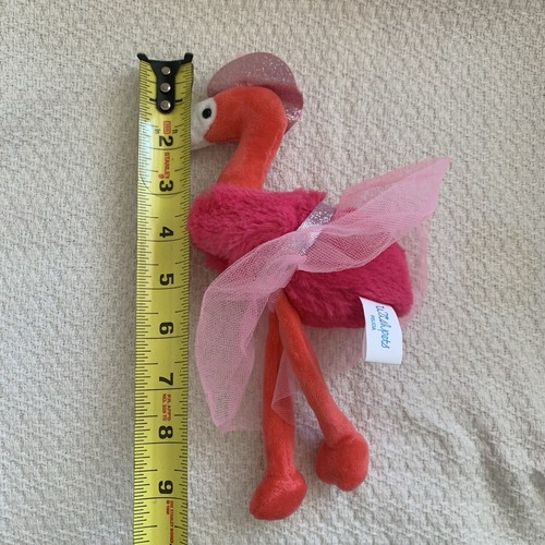Small Hot Pink Plush Flamingo Glitter Sassy Tropical Bird Tutu Wishpets Felicia - Picture 12 of 13