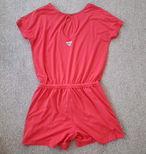 Women's Columbia PFG Red One Piece Shorts Jumper Romper Size Small 4 - Picture 6 of 10