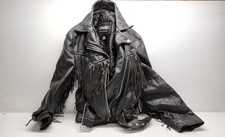 Womans Leather Biker Jacket Size Xl