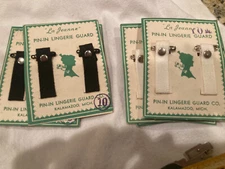 Vintage NOS Black La Jeanne Pin-In Lingerie Guard Strap Holder Sewing Intimate