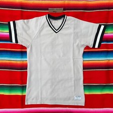 VTG Sand Knit Mac Gregor blank Gray v neck pullover baseball jersey S M 80's USA