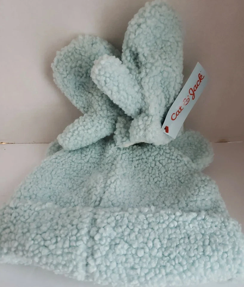 Gorro polar Sherpa con mitones para niñas pequeñas - Cat & Jack Dusty Blue 2T-5T Foto 2 de 4