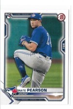 2021 Bowman Nate Pearson Rookie Card #59 Toronto Blue Jays RC. rookie card picture