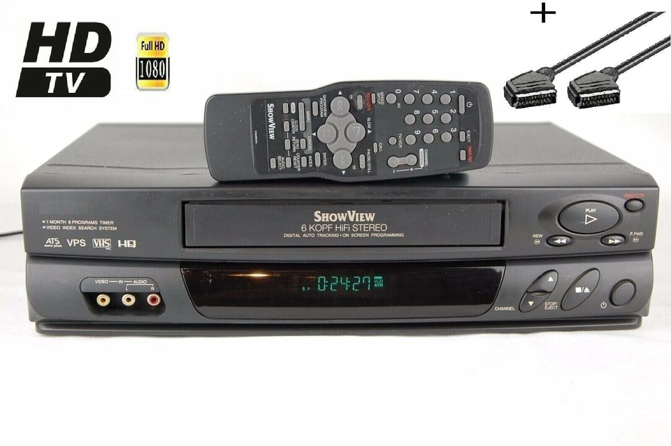 Videorecorder *1-Jahr Garantie VHS Videorekorder für HDMI*original Fernbedienung - Bild 3 von 4