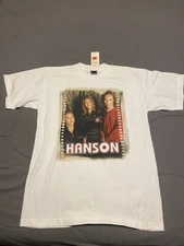 Vintage 1998 Hanson T Shirt Large White New With Tags Polygram Merchandising