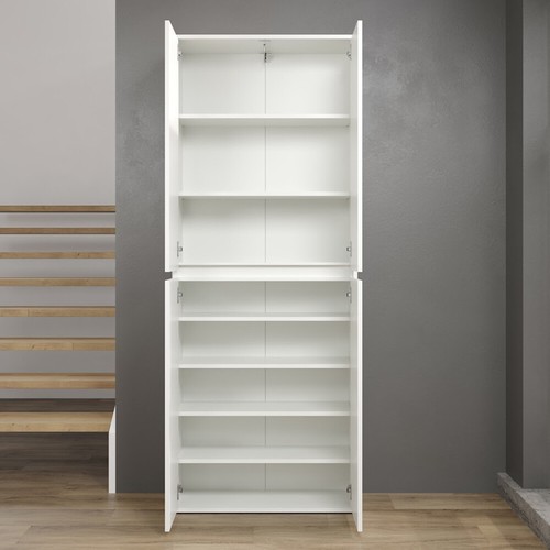 trendteam Garderobenschrank Multifunktionsschrank Mehrzweckschrank Nevada Weiß - Bild 3 von 6