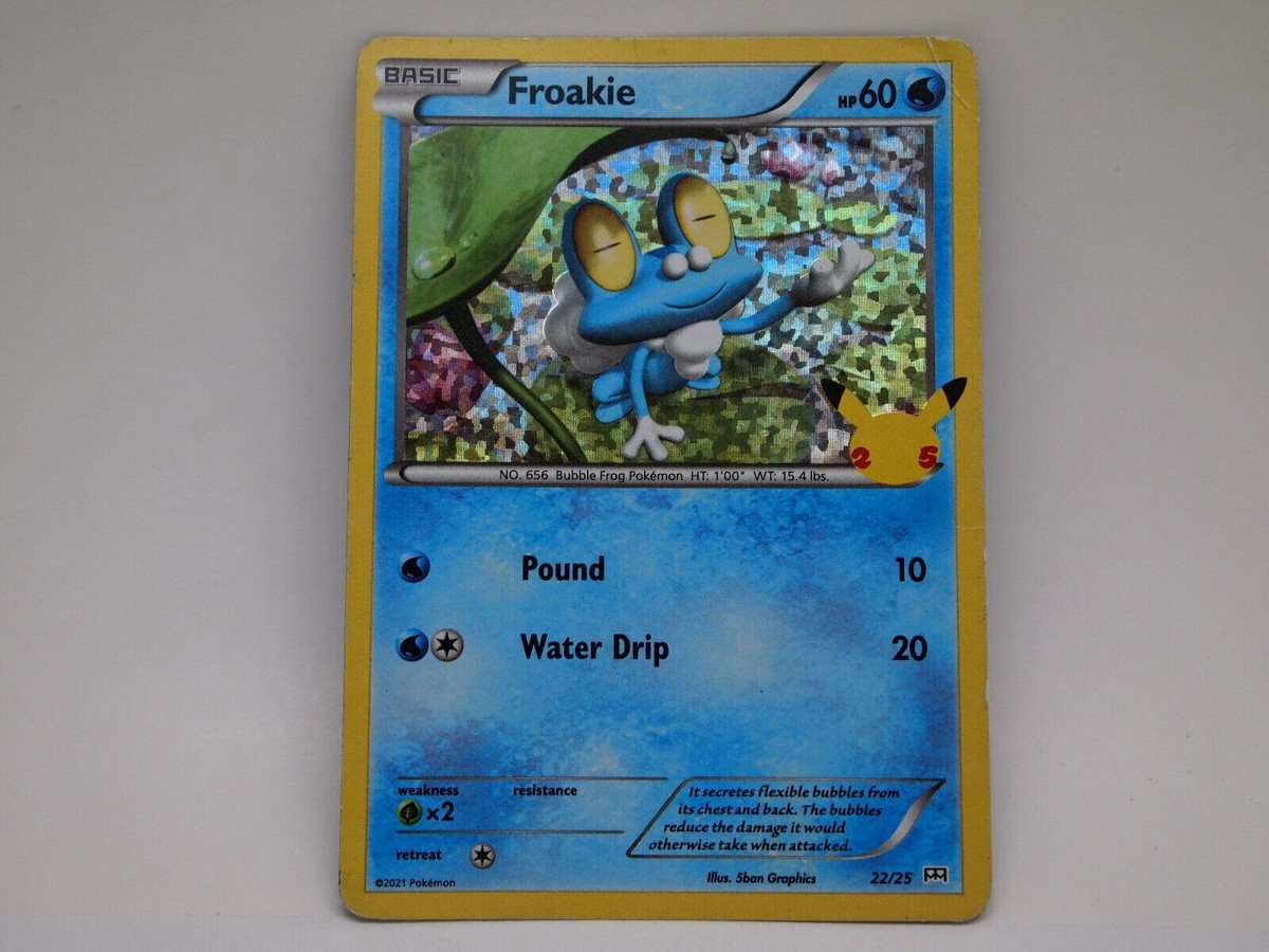 Froakie 22/25 Holo Pokemon 25th Anniversary McDonald's Promo Card