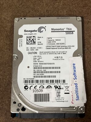 Seagate Momentus Thin 500GB ST500LT012 5400 RPM 2.5