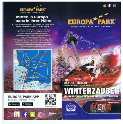Europa Park Info-Prospekt Winterzauber 2018/2019 in De, Fr u. En #04 #20062026