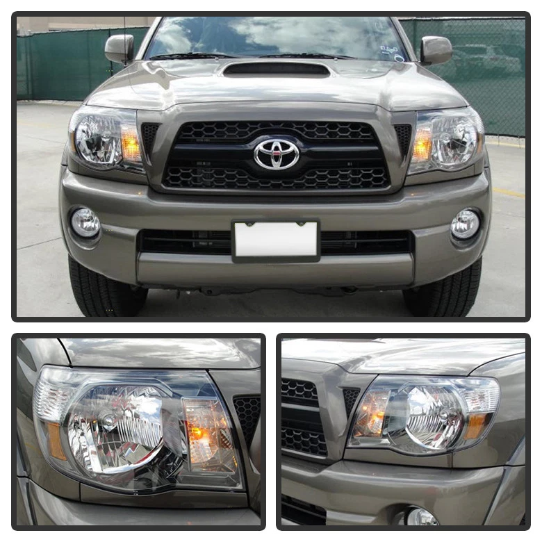Faros delanteros negros para Toyota Tacoma 2005-2011 luz 05-11 izquierda+derecha Foto 2 de 3