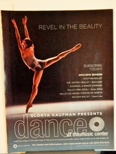 GLORYA KAUFMAN DANCE AT MUSIC CENTER LA  ORIG  VTG 2011  ADVERTISEMENT