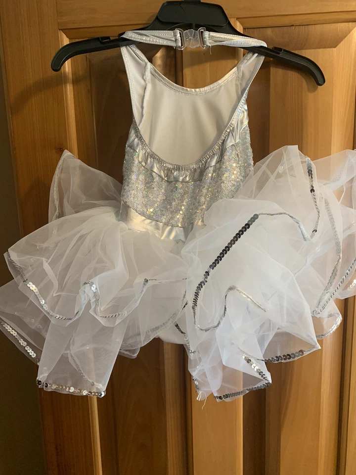 Disfraz de Jazz Tap Dance Niño A Wish Come True Plateado # V2490 Vestido de Recital Pequeño Foto 4 de 4