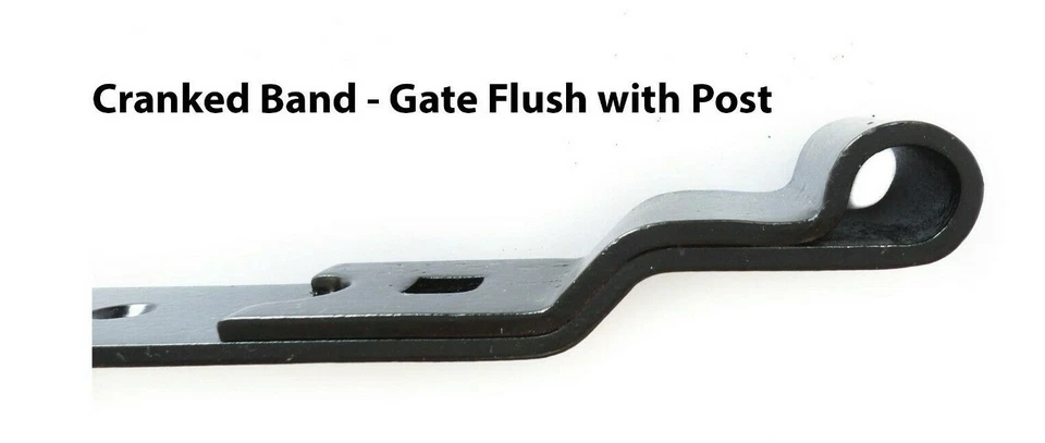 12" 300mm Heavy Duty Hook and Band Gate Hinges Garden Shed Galvanised Cranked - Image 4 of 4