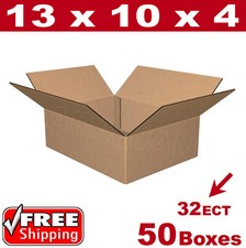 50 - 13x10x4 Cardboard Boxes Mailing Packing Shipping Box Corrugated Carton